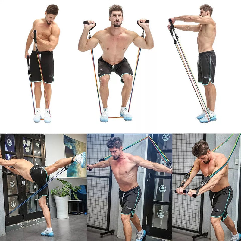 Bodybuilding Resistance Bands Set  ( UAE Delivery Time : 1-3 Days )