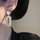 Pearl & Oval Diamond Eardrops ( UAE Delivery Time: 1-3 Days )